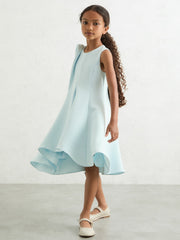 4-9 yrs Flower-Detail Fit-And-Flare Dress Blue | Children