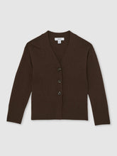 13-14 yrs Wool-Blend Fitted Cardigan With Cashmere Brown | Children