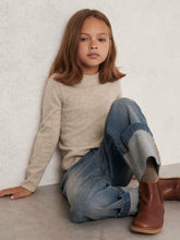 9-13 yrs Wool-Blend Open-Stitch Jumper with Cashmere Oatmeal | Children