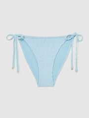 Textured Wave Bikini Bottoms Blue | Womens