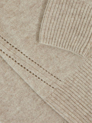 3-9 yrs Wool-Blend Open-Stitch Jumper with Cashmere Oatmeal | Children