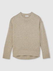 Wool-Cashmere Crew-Neck Jumper Stone | Womens