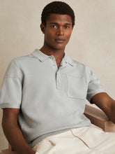Press-Stud Seam-Detail Polo Shirt Ice Grey | Mens