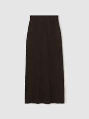 Pleated Jersey Midi Skirt Burgundy | Womens