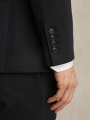 Slim-Fit Single-Breasted Jersey Suit Blazer Navy | Mens