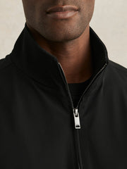 Funnel-Neck Technical Jacket Black | Mens