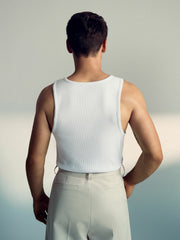 | Tom Daley Cotton Lover Vest with Stretch White | Mens