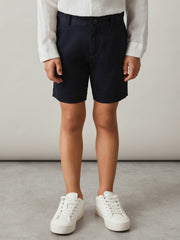 9-13 yrs Cotton Chino Shorts with Stretch Navy | Children