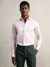 Slim Fit Slim-Fit Cotton-Sateen Shirt Pink | Mens