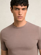 Stretch-Cotton Crew-Neck T-Shirt Taupe Brown | Mens