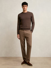 Slim-Fit Internal-Drawstring Trousers Camel | Mens