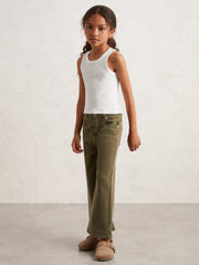 3-9 yrs Stretch-Cotton Ribbed Vest Ivory | Children