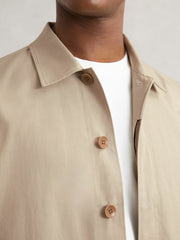 Paige Flap Pocket Worker Jacket Beige | Mens