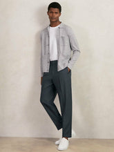 Relaxed-Fit Pleated Tapered Trousers Steel Blue | Mens