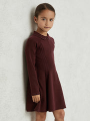 3-9 yrs Embellished Collar Knitted Dress Berry | Children