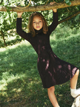 9-13 yrs Rib-Knit Roll-Neck Belted Dress Chocolate | Children