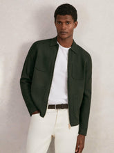 Four-Pocket Zip-Through Cardigan Forest Green | Mens