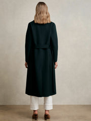 Petite Double-Breasted Blindseam Coat Wool-Blend Green | Womens