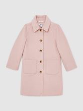 13-14 yrs Wool-Blend Single-Breasted Coat Pink | Children