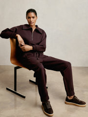 Tapered Elasticated-Waist Joggers Plum | Womens