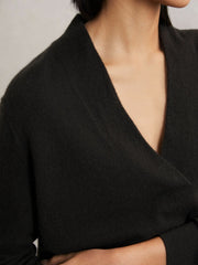 Cashmere V-Neck Jumper Chocolate Brown | Womens