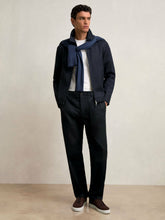 Lyocell Cotton Wide Utility Trousers Navy | Mens