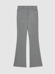 Check Flared Suit Trousers Grey | Womens