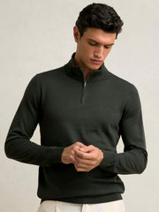 Merino Wool Half-Zip Jumper | Mens