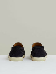 Suede Slip-On Loafers Navy | Mens