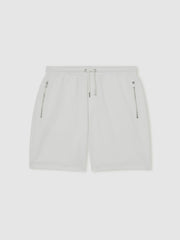Textured Drawstring Shorts White | Mens