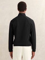 Half-Zip Funnel-Neck Sweatshirt Black | Mens