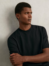 Textured Crew-Neck T-Shirt Black | Mens