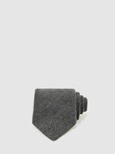 Wool-Silk Textured Tie Charcoal | Mens