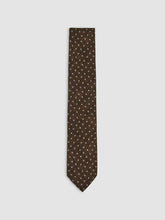 Wool-Cotton Polka-Dot Tie Chocolate Brown | Mens