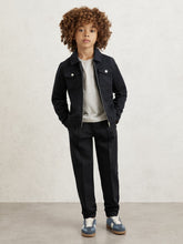 9-13 yrs Interlock Zip Through Overshirt Navy Blue | Children