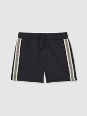 3-9 yrs Side Stripe Textured Shorts Navy Blue | Children