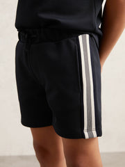 3-9 yrs Side Stripe Textured Shorts Navy Blue | Children