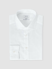Slim Fit Cotton Sateen Shirt White | Mens