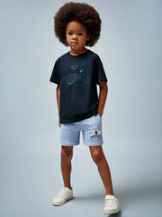 3-9 yrs Superman Raglan Logo T-Shirt Navy Blue | Children