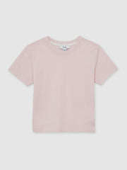 13-14 yrs Cotton Crew Neck T-Shirt Pink | Children