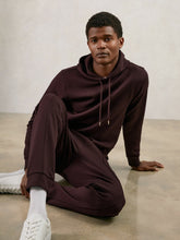 Interlock Jersey Drawstring Hoodie Cherry Red | Mens