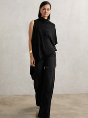 Cape Detail Top Black | Womens
