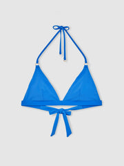 Triangle Halterneck Bikini Top Cornflower Blue | Womens