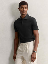 Cotton Short-Sleeve Polo Shirt Black | Mens