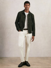 Suede Worker Jacket Dark Green | Mens