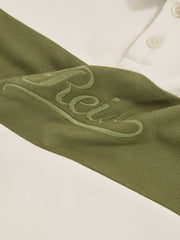 13-14 yrs Cotton Logo-Embroidery Rugby Polo Shirt Forset Green/White | Children