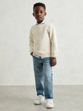 3-9 yrs Cotton-Blend Textured Sweatshirt Off White | Children