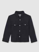 13-14 yrs Waffle-Textured Twin-Pocket Overshirt Navy | Children