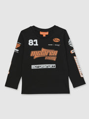 3-9 yrs McLaren F1 Team Cotton Logo T-Shirt Unisex Fit Black | Children