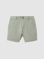 3-9 yrs Cotton Chino Shorts with Stretch Pistachio | Children